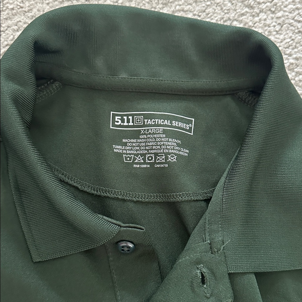 5.11 Tactical Men's Green Shirt - Picture 2 of 5